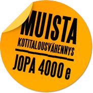 Muista kotitalousvähennys: jopa 4000 euroa!